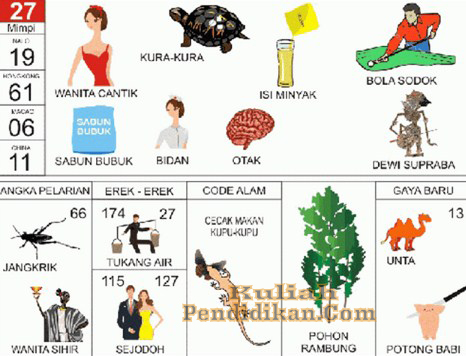 Erek-Erek 27 Buku Tafsir Mimpi 2D Bergambar Lengkap